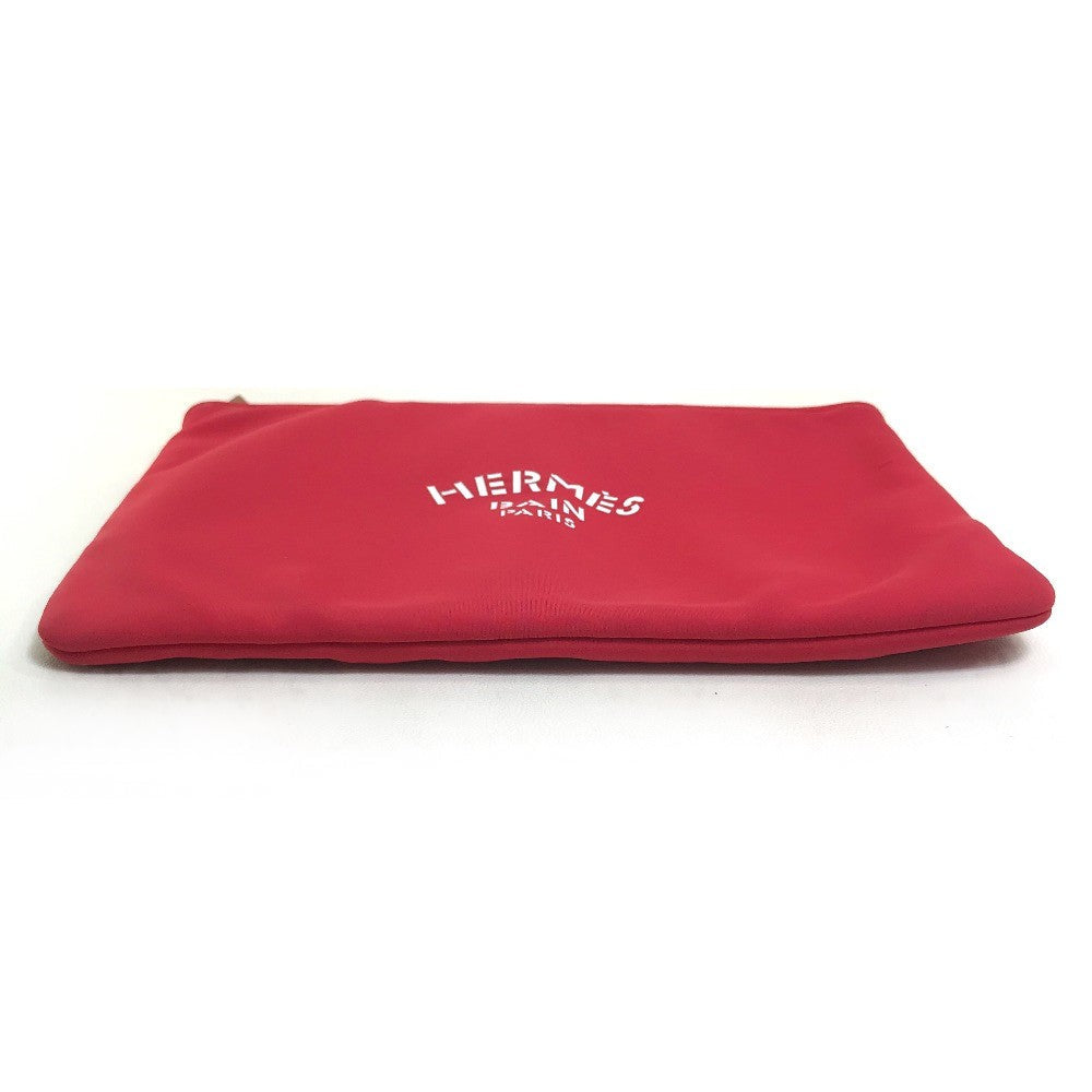 HERMES Pouch polyamide Red Neovan Truth Flat MM Women Used