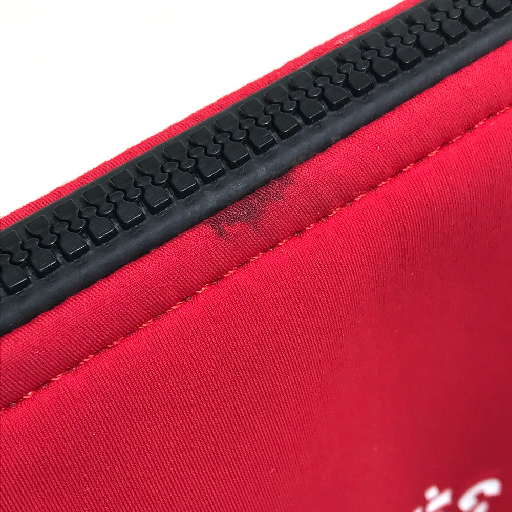 HERMES Pouch polyamide Red Neovan Truth Flat MM Women Used