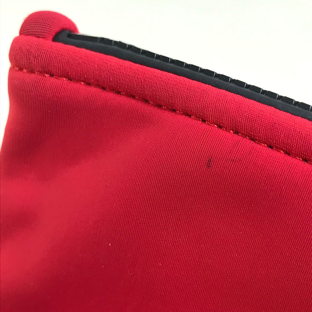 HERMES Pouch polyamide Red Neovan Truth Flat MM Women Used