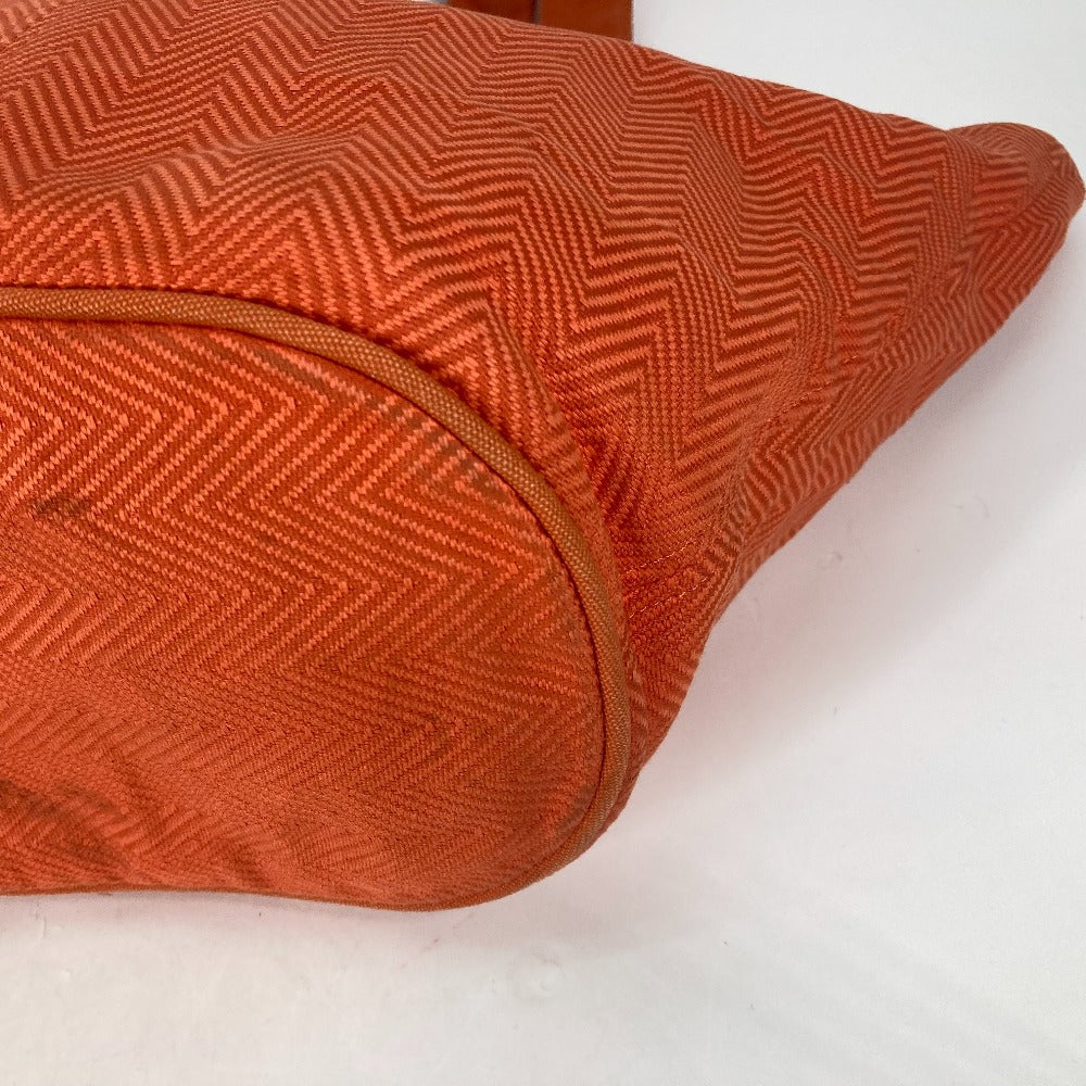 HERMES Shoulder Bag canvas Orange Shoulder Tote Bag Beach Bag Paniedo Plat Rouge PM Women Used