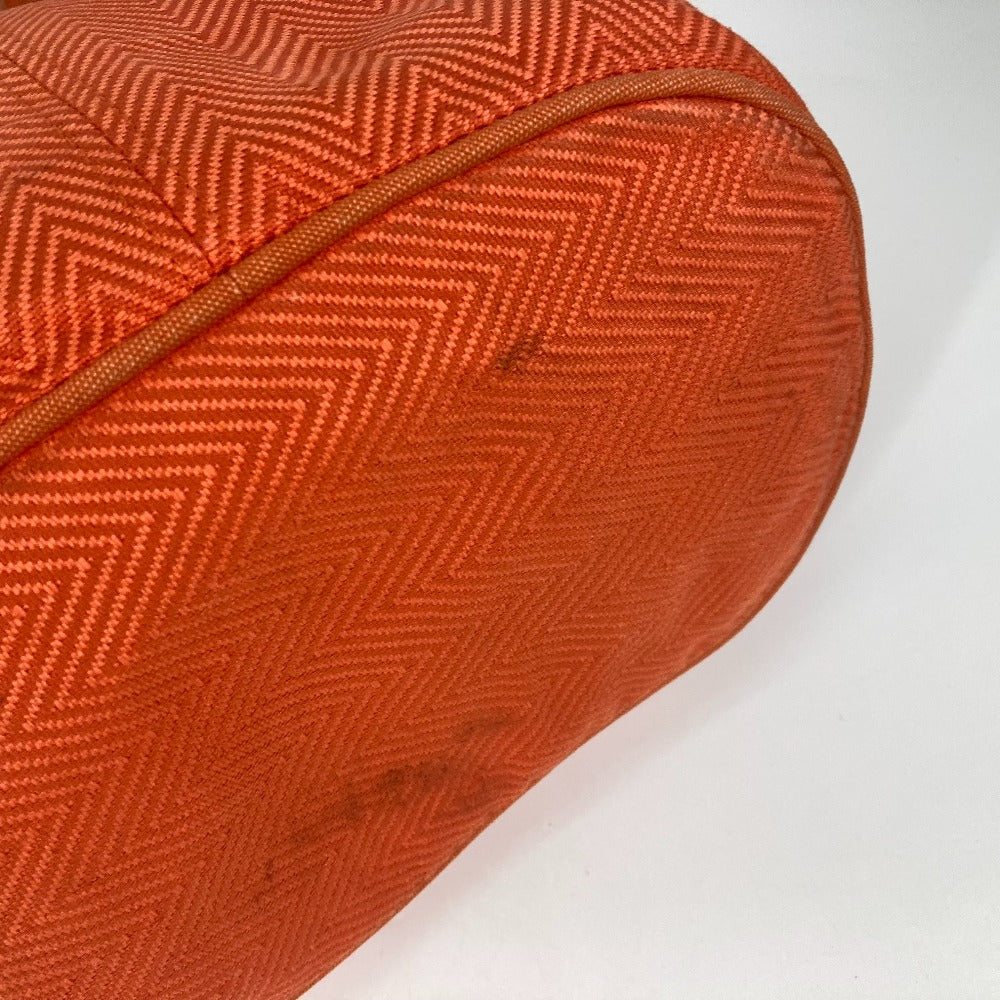 HERMES Shoulder Bag canvas Orange Shoulder Tote Bag Beach Bag Paniedo Plat Rouge PM Women Used