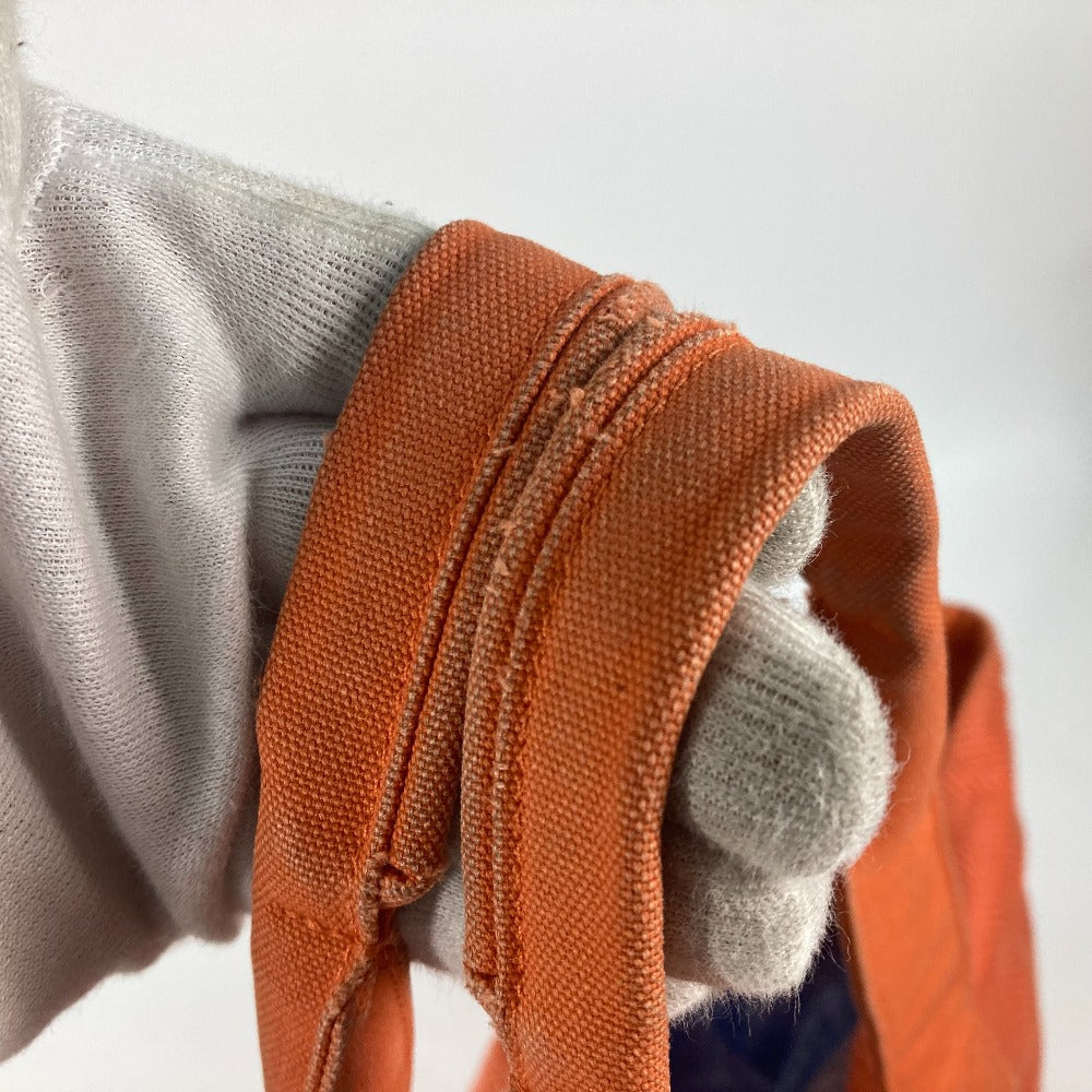 HERMES Shoulder Bag canvas Orange Shoulder Tote Bag Beach Bag Paniedo Plat Rouge PM Women Used