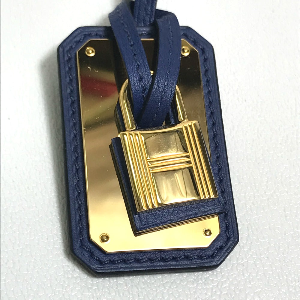 HERMES Necklace Vaux Swift blue Oakley PendantGM unisex(Unisex) Used