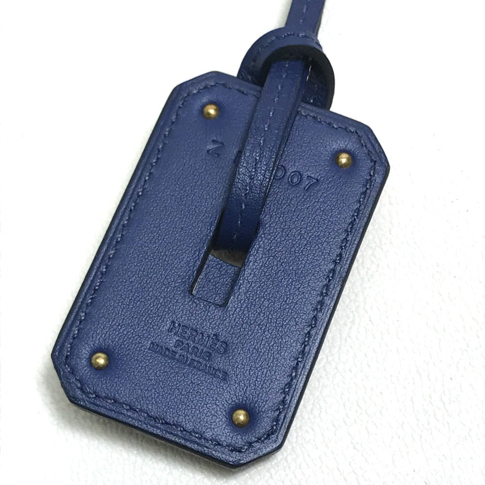 HERMES Necklace Vaux Swift blue Oakley PendantGM unisex(Unisex) Used
