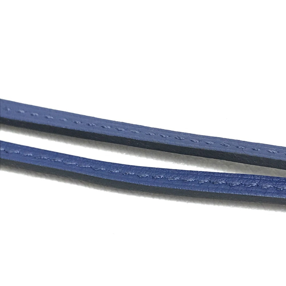 HERMES Necklace Vaux Swift blue Oakley PendantGM unisex(Unisex) Used