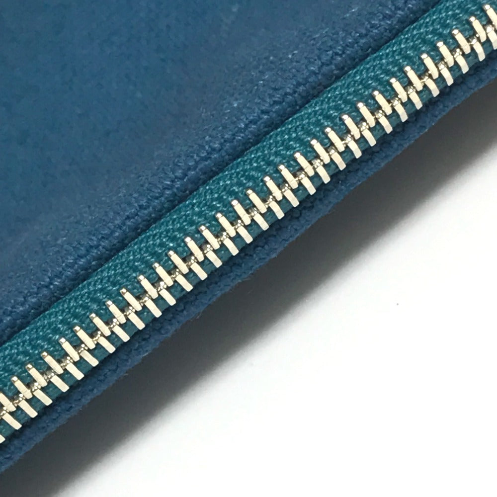 HERMES Pouch canvas Blue type bicycle studs velocipedist unisex(Unisex) Used