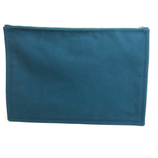 HERMES Pouch canvas Blue type bicycle studs velocipedist unisex(Unisex) Used