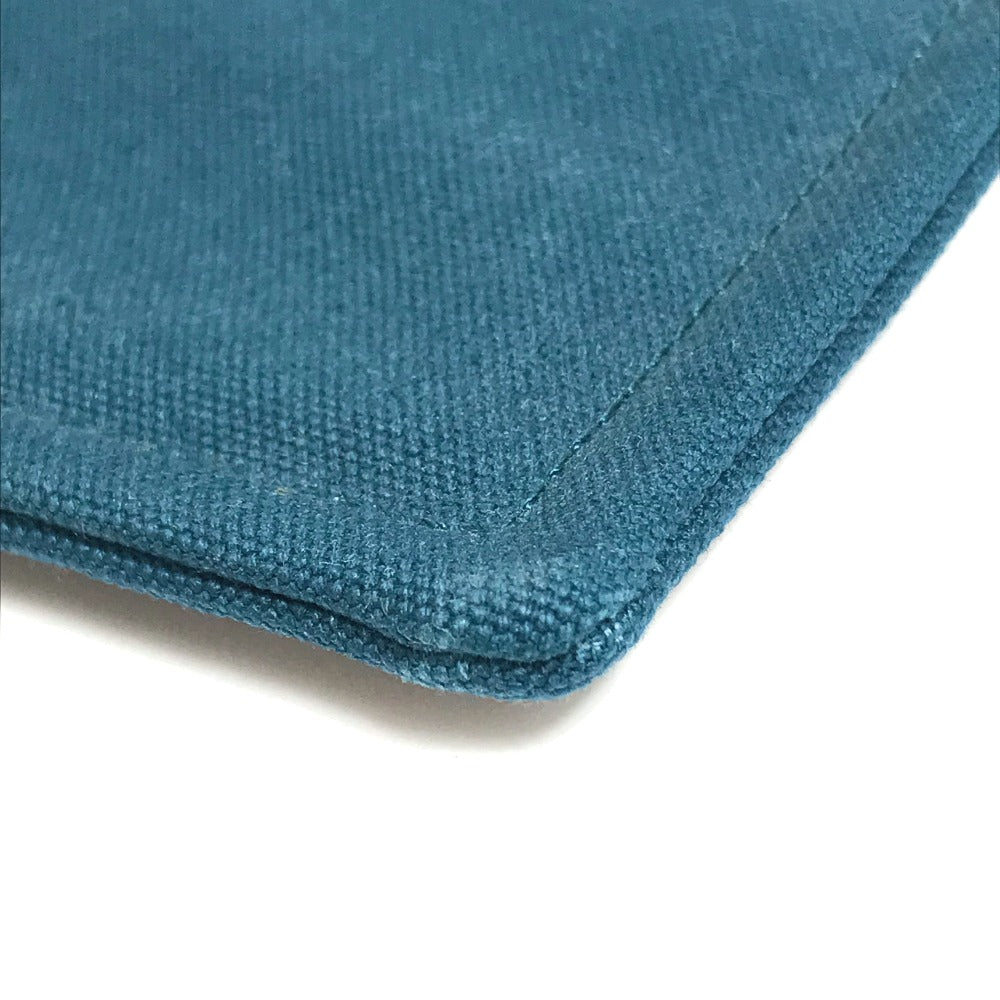 HERMES Pouch canvas Blue type bicycle studs velocipedist unisex(Unisex) Used