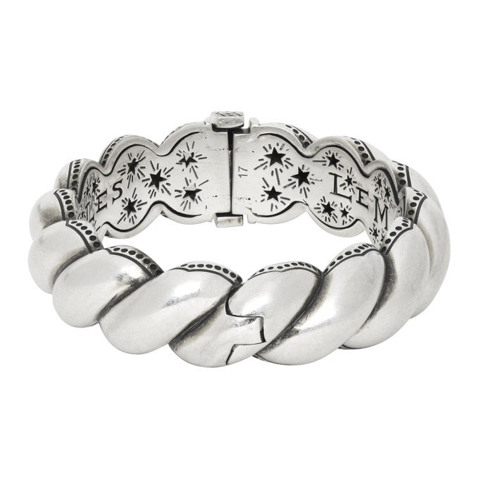 Gucci Metallic Twisted Garden Bracelet in Sterling Silver