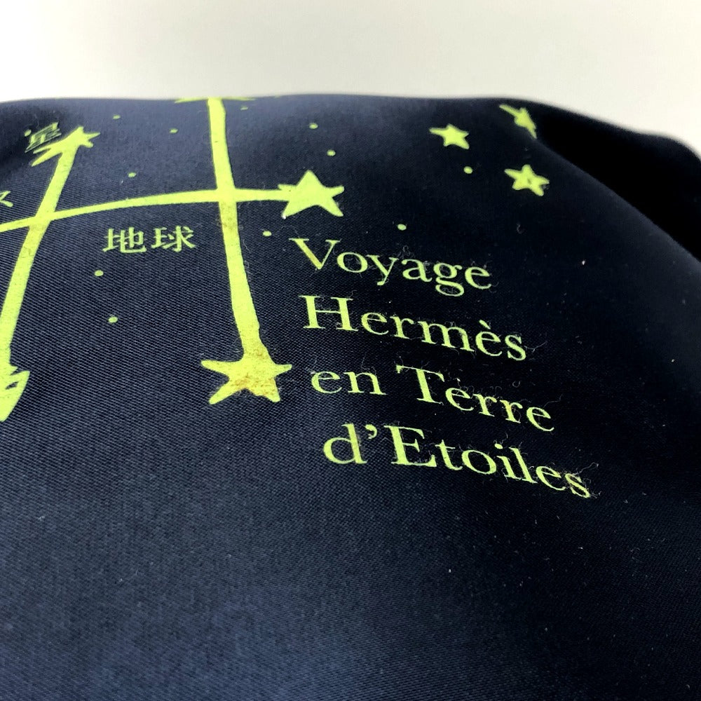 HERMES Backpack canvas blue Star Travel Exhibition 1999 Limited Sherpa Backpack Women Used