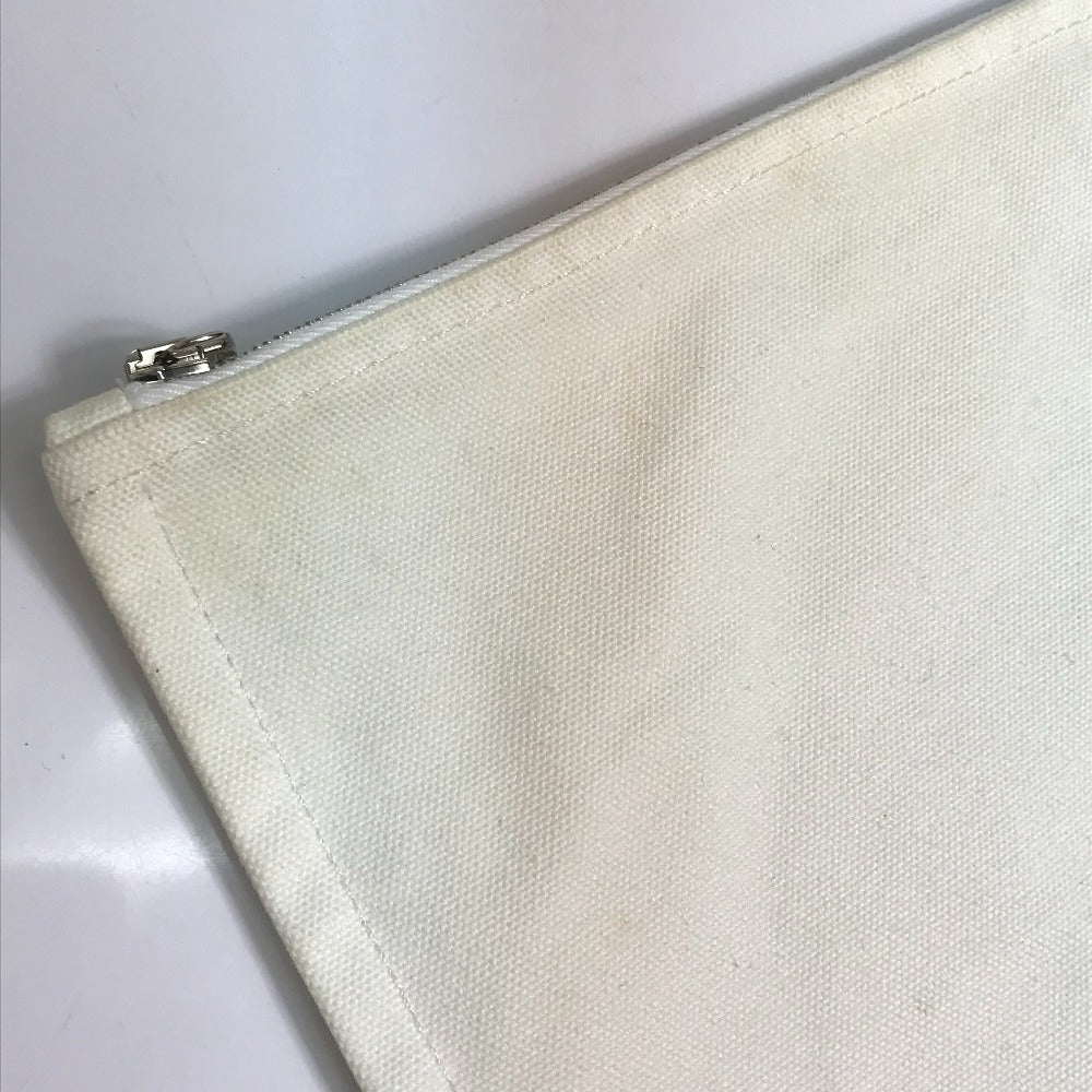 HERMES Pouch cotton off white Horse Adada GM