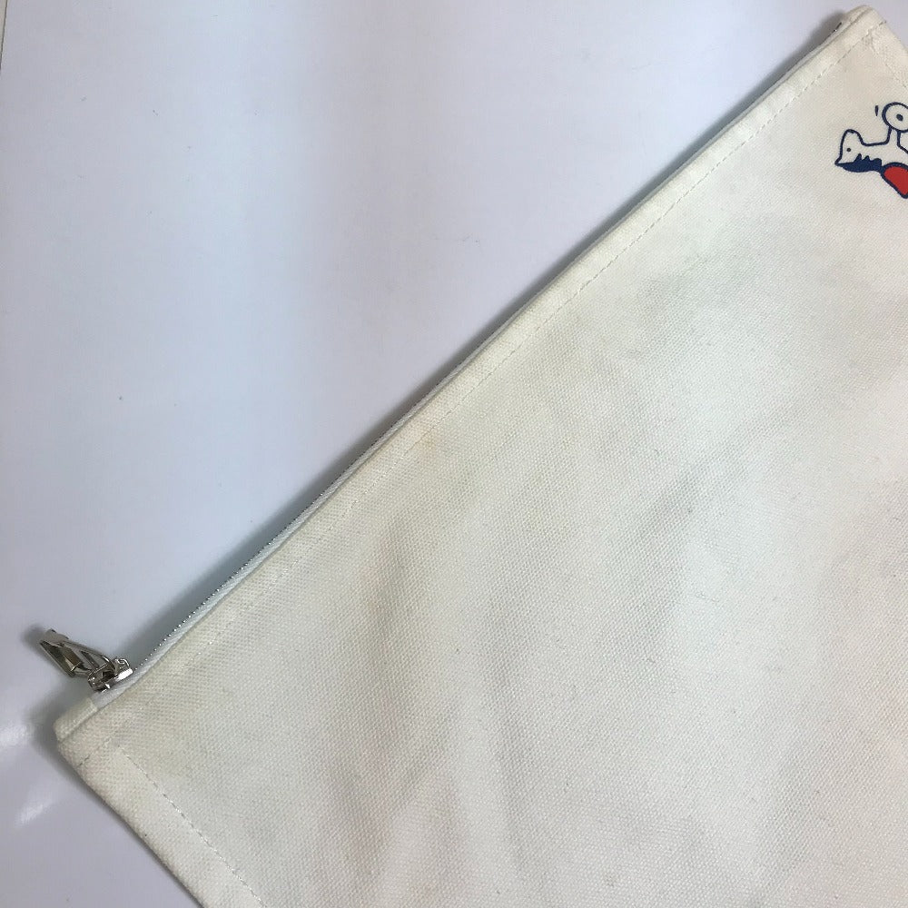 HERMES Pouch cotton off white Horse Adada GM