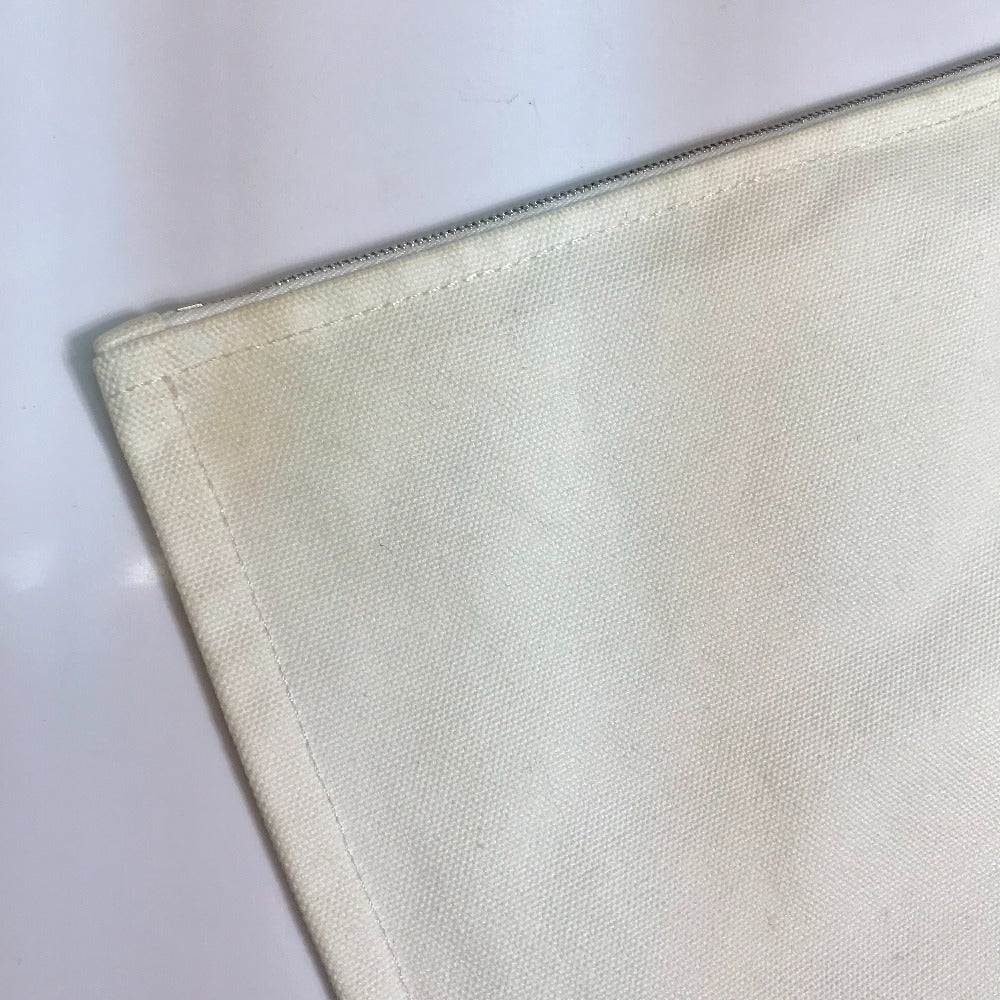 HERMES Pouch cotton off white Horse Adada GM