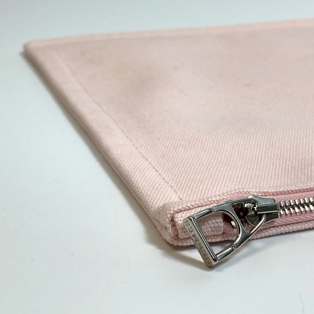HERMES Pouch cotton pink accessory case Adada Dot GM