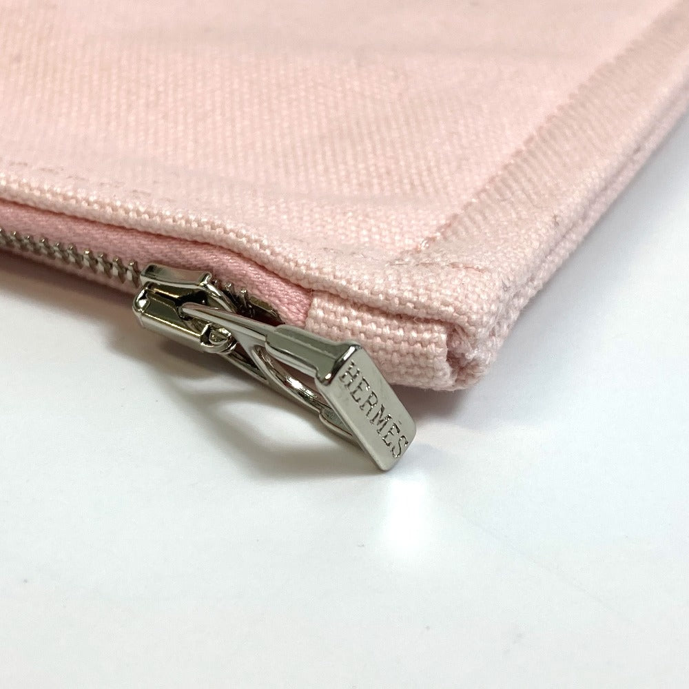 HERMES Pouch cotton pink accessory case Adada Dot GM