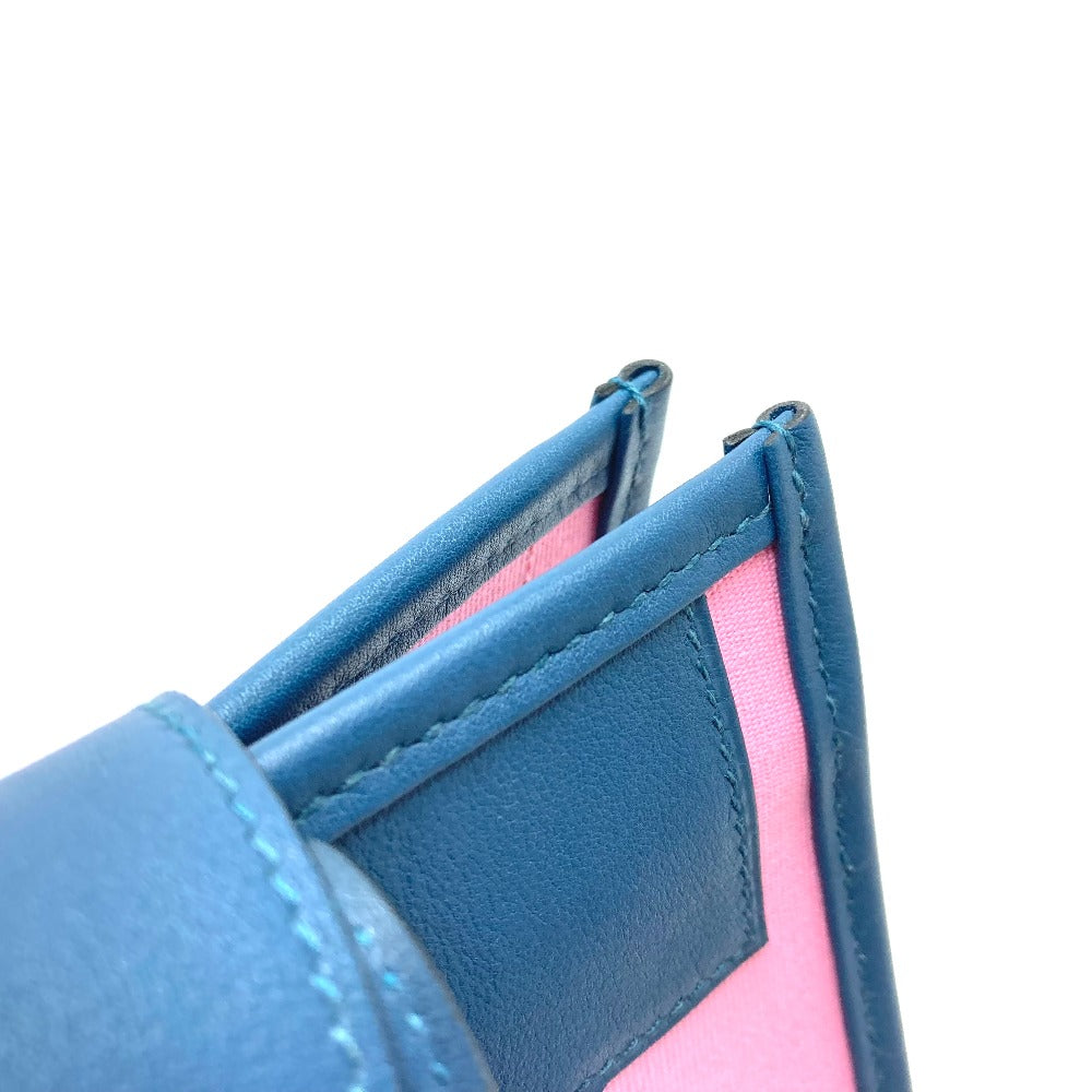 HERMES Tote Bag Leather / canvas Navy x pink Petit Ash dream Catcher Women Used