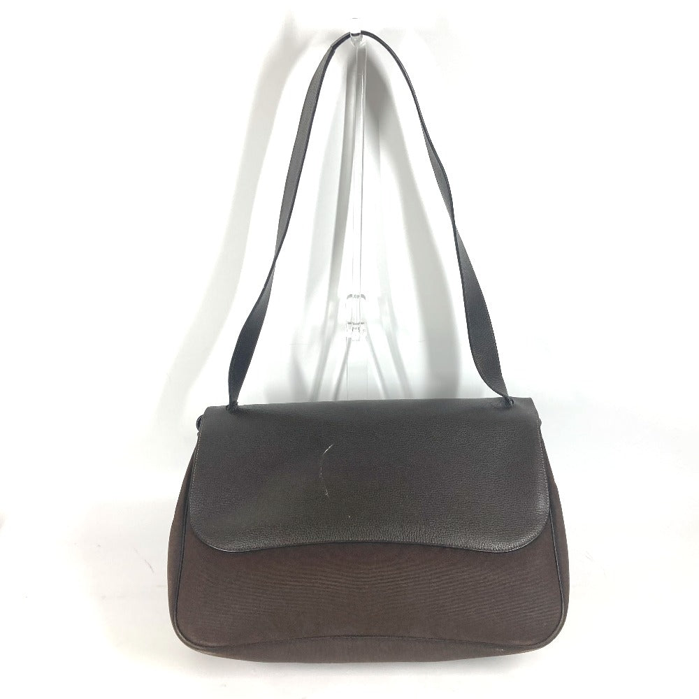 HERMES Shoulder Bag Canvas / leather Brown Sac Colorado GM Women Used