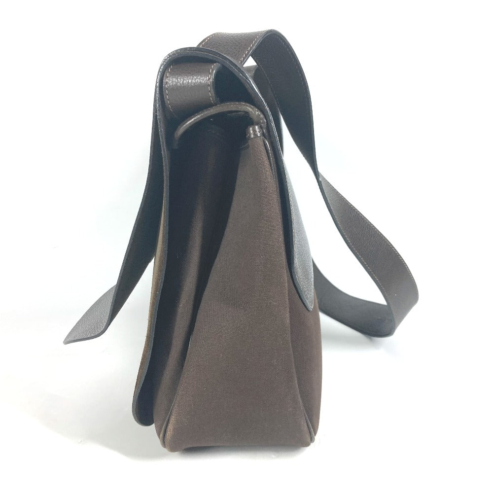 HERMES Shoulder Bag Canvas / leather Brown Sac Colorado GM Women Used
