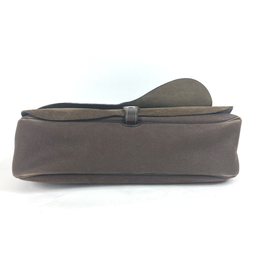 HERMES Shoulder Bag Canvas / leather Brown Sac Colorado GM Women Used