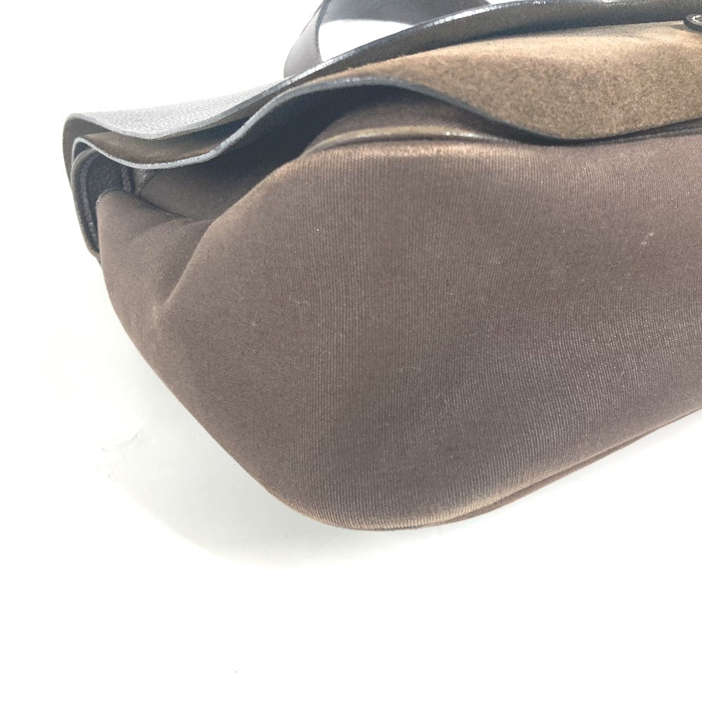 HERMES Shoulder Bag Canvas / leather Brown Sac Colorado GM Women Used