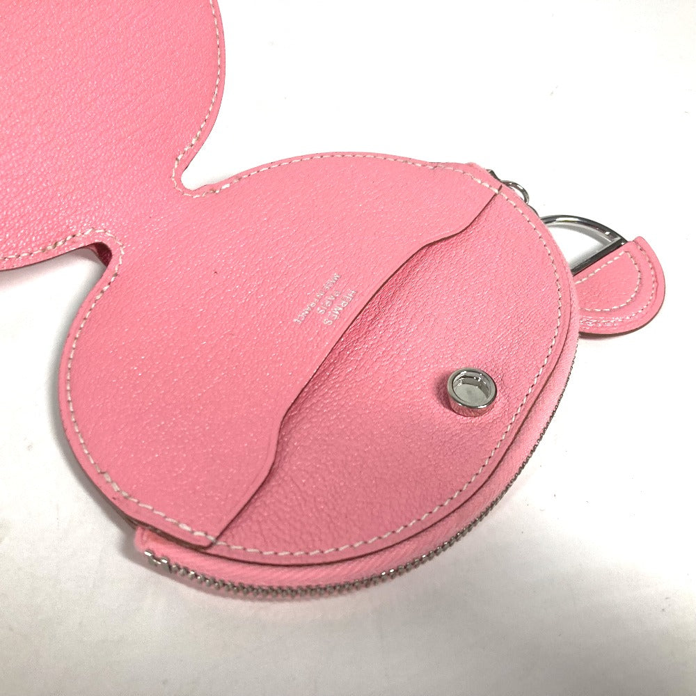 HERMES Coin case Shave pink In the loop Women Used