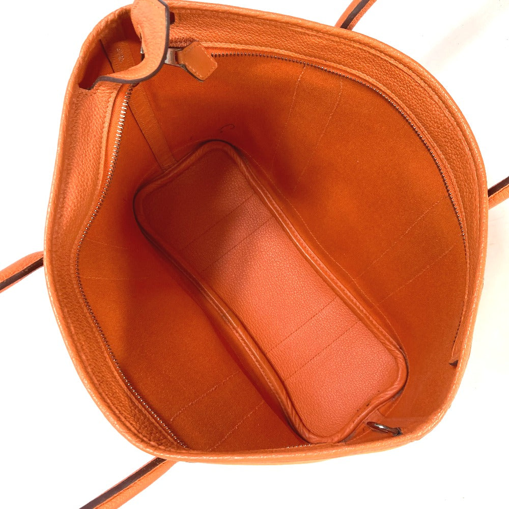 HERMES Tote Bag Towar Officier Orange Shoulder Bag Shoulder Bag Garden Zip PM Women Used