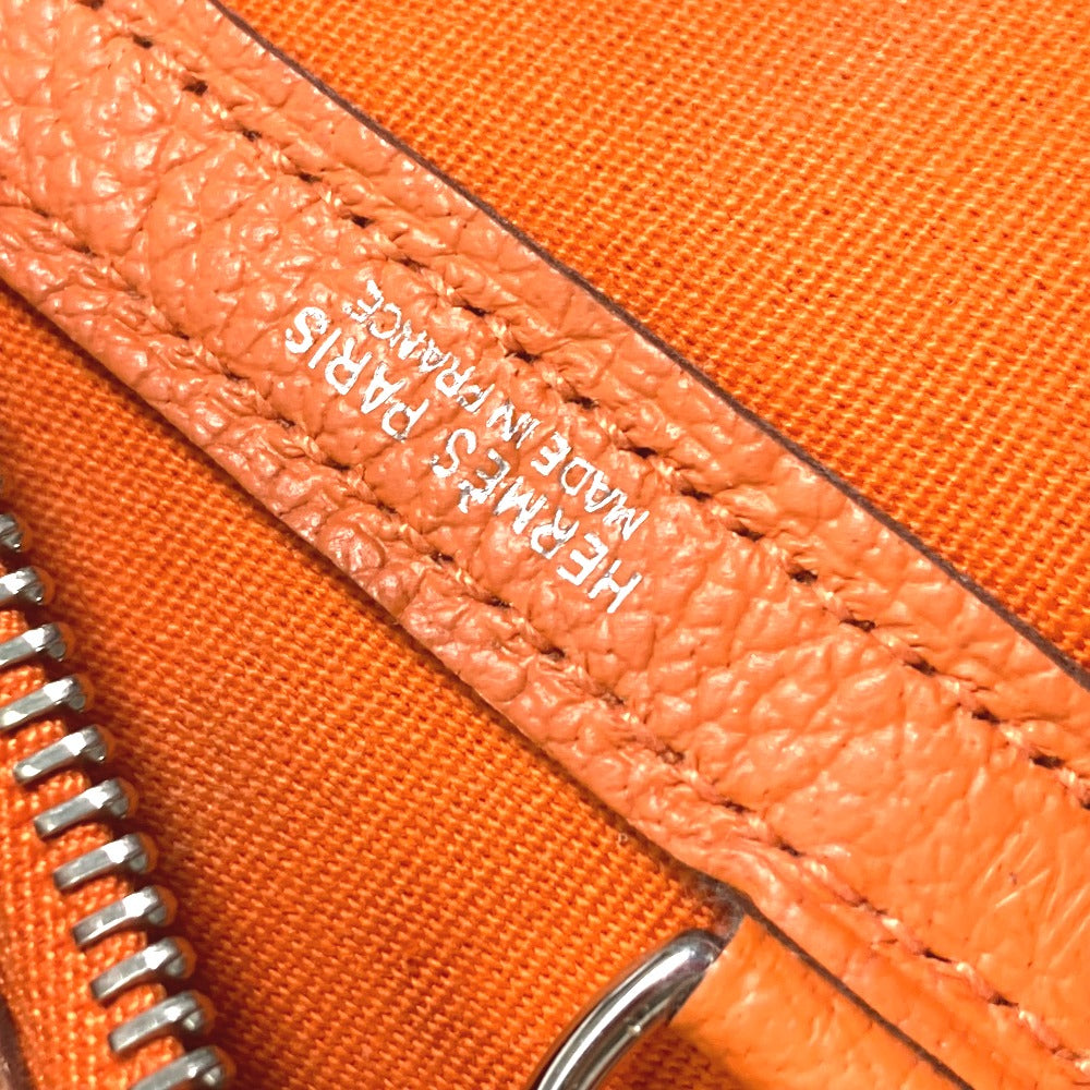 HERMES Tote Bag Towar Officier Orange Shoulder Bag Shoulder Bag Garden Zip PM Women Used