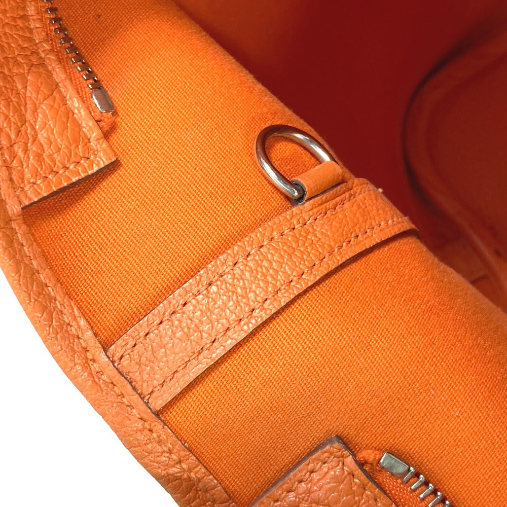 HERMES Tote Bag Towar Officier Orange Shoulder Bag Shoulder Bag Garden Zip PM Women Used