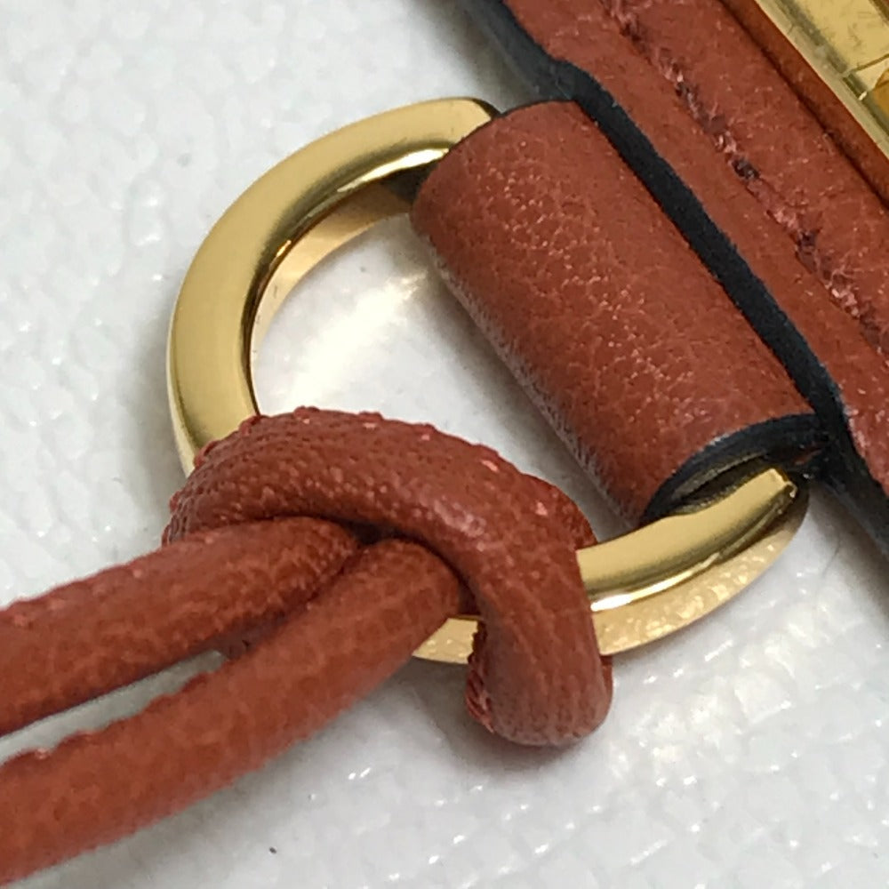 HERMES Necklace leather Brown type Mont Petit Kelly PM Women Used