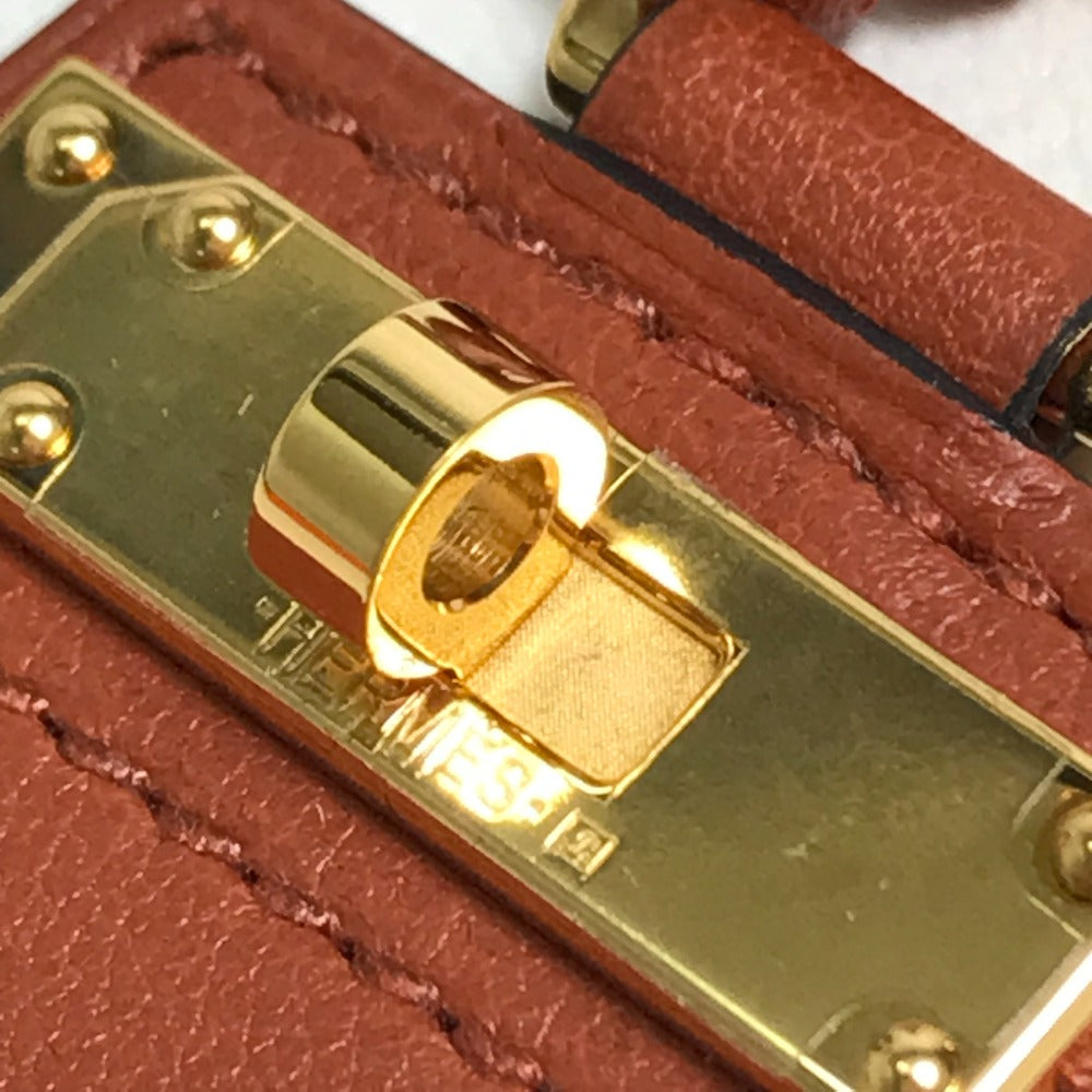 HERMES Necklace leather Brown type Mont Petit Kelly PM Women Used