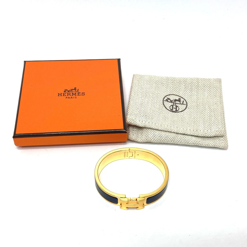 HERMES Bangle H700001F 87PM metal gold Click crack PM