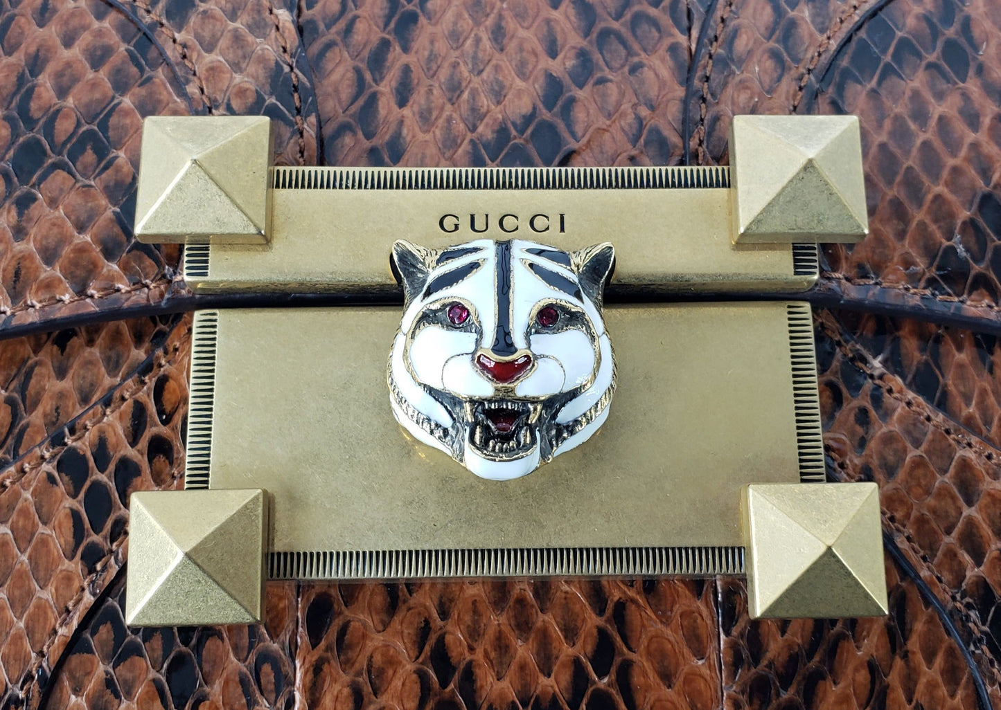 Gucci Osiride Shoulder Bag with Tiger Head Clasp