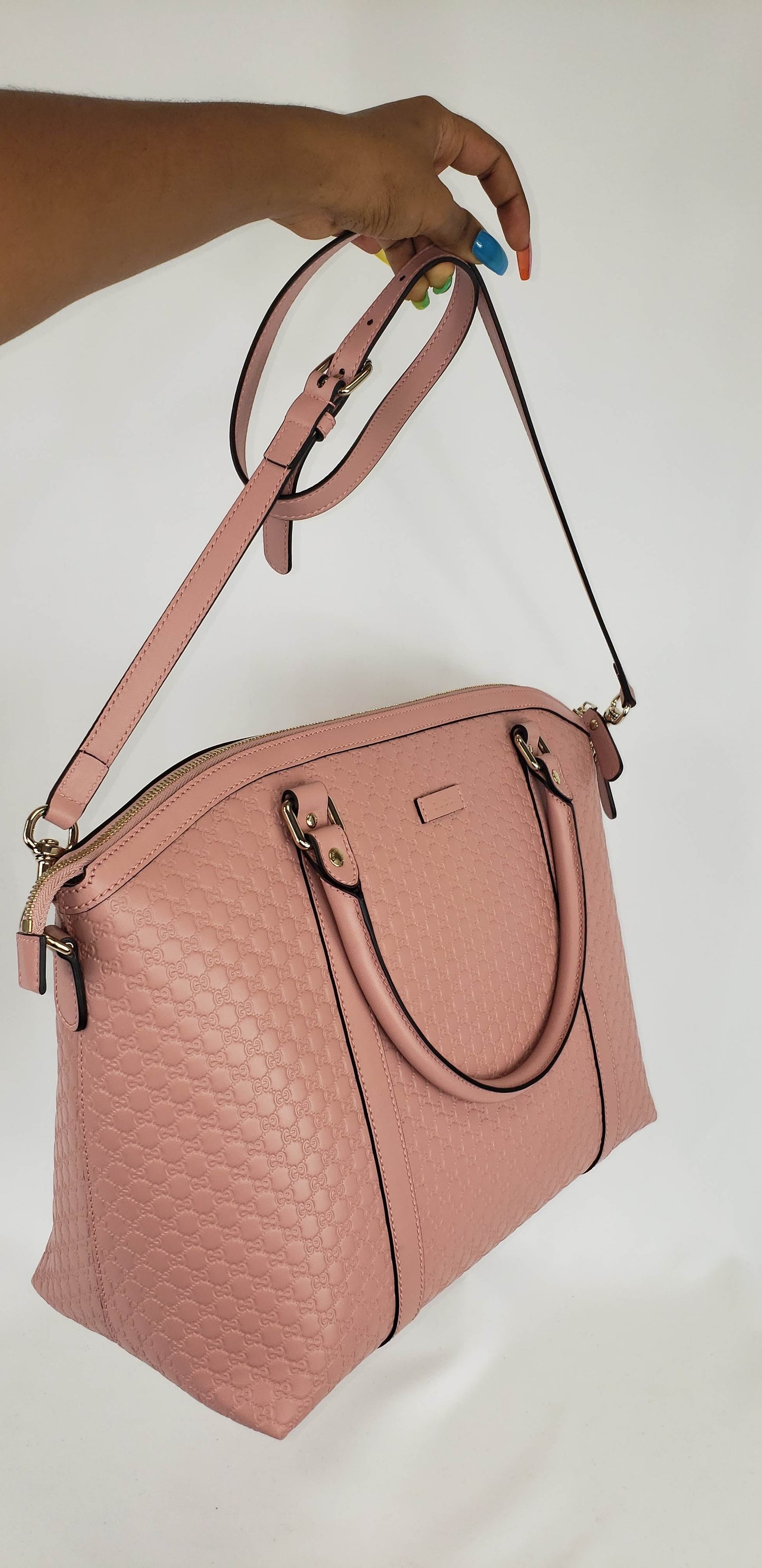 Gucci GG Convertible Handbag in Soft Pink