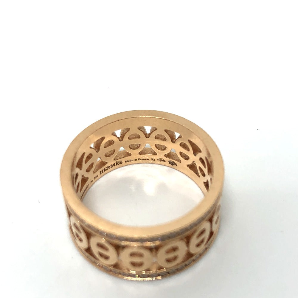 HERMES Ring 22AE054051 18K Pink Gold gold 750PG Chene Dunkle Divine Women 52 Used