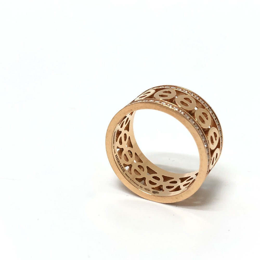 HERMES Ring 22AE054051 18K Pink Gold gold 750PG Chene Dunkle Divine Women 52 Used