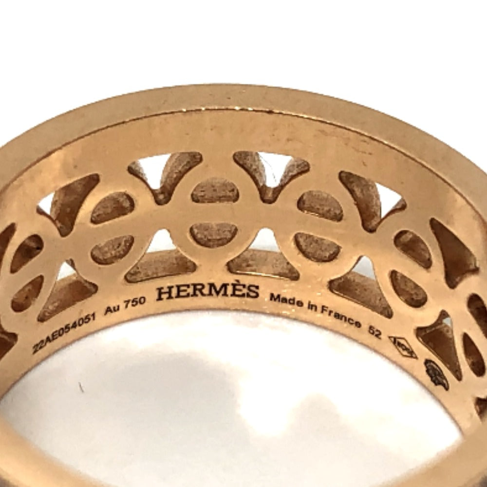 HERMES Ring 22AE054051 18K Pink Gold gold 750PG Chene Dunkle Divine Women 52 Used