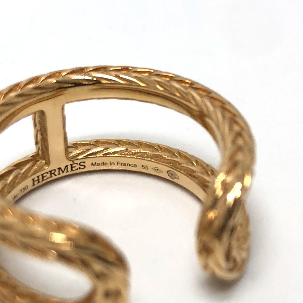 HERMES Ring 18K gold Chene Dunkle Danae 55