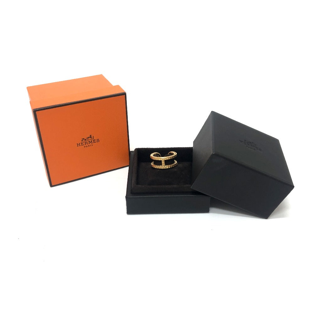 HERMES Ring 18K gold Chene Dunkle Danae 55