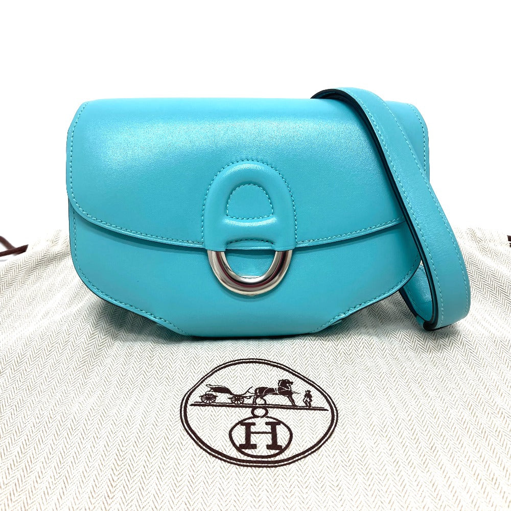 HERMES Shoulder Bag Taderakto blue Mini Shell Schmidy 2WAY handbag