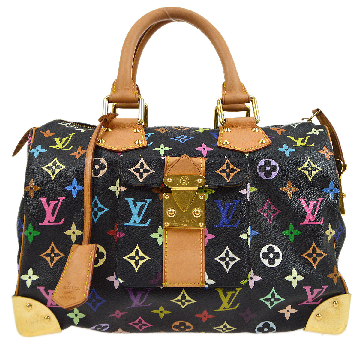 Louis Vuitton 2004 SPEEDY 30 HANDBag MONOGRAM MULTICOLOR M92642 38861