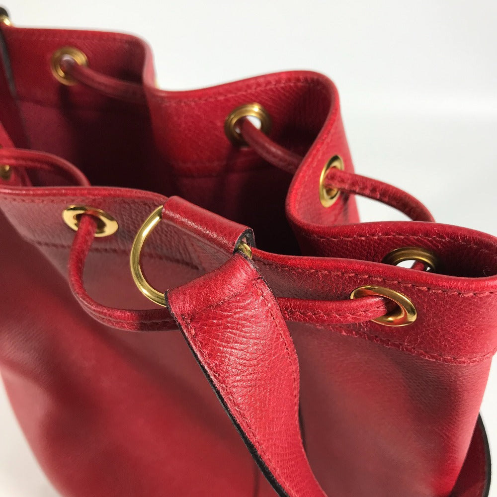 HERMES Shoulder Bag Courchevel Red Shoulder bag, Drawstring bag Standy Women Used