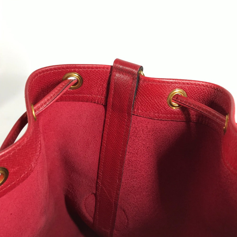 HERMES Shoulder Bag Courchevel Red Shoulder bag, Drawstring bag Standy Women Used