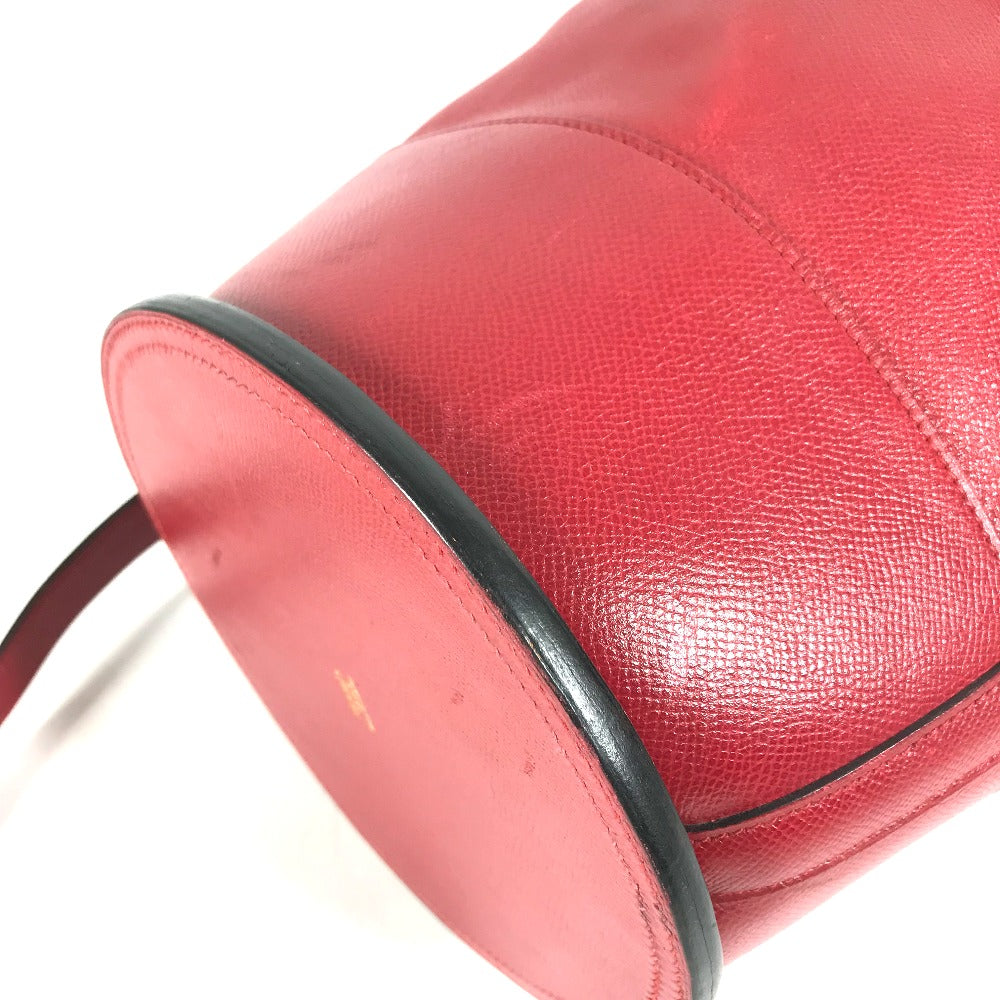 HERMES Shoulder Bag Courchevel Red Shoulder bag, Drawstring bag Standy Women Used