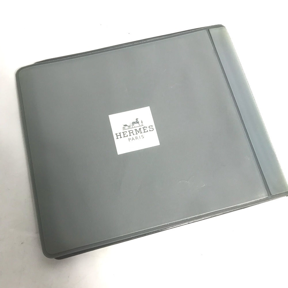 HERMES Pouch leather blue CD DVD case