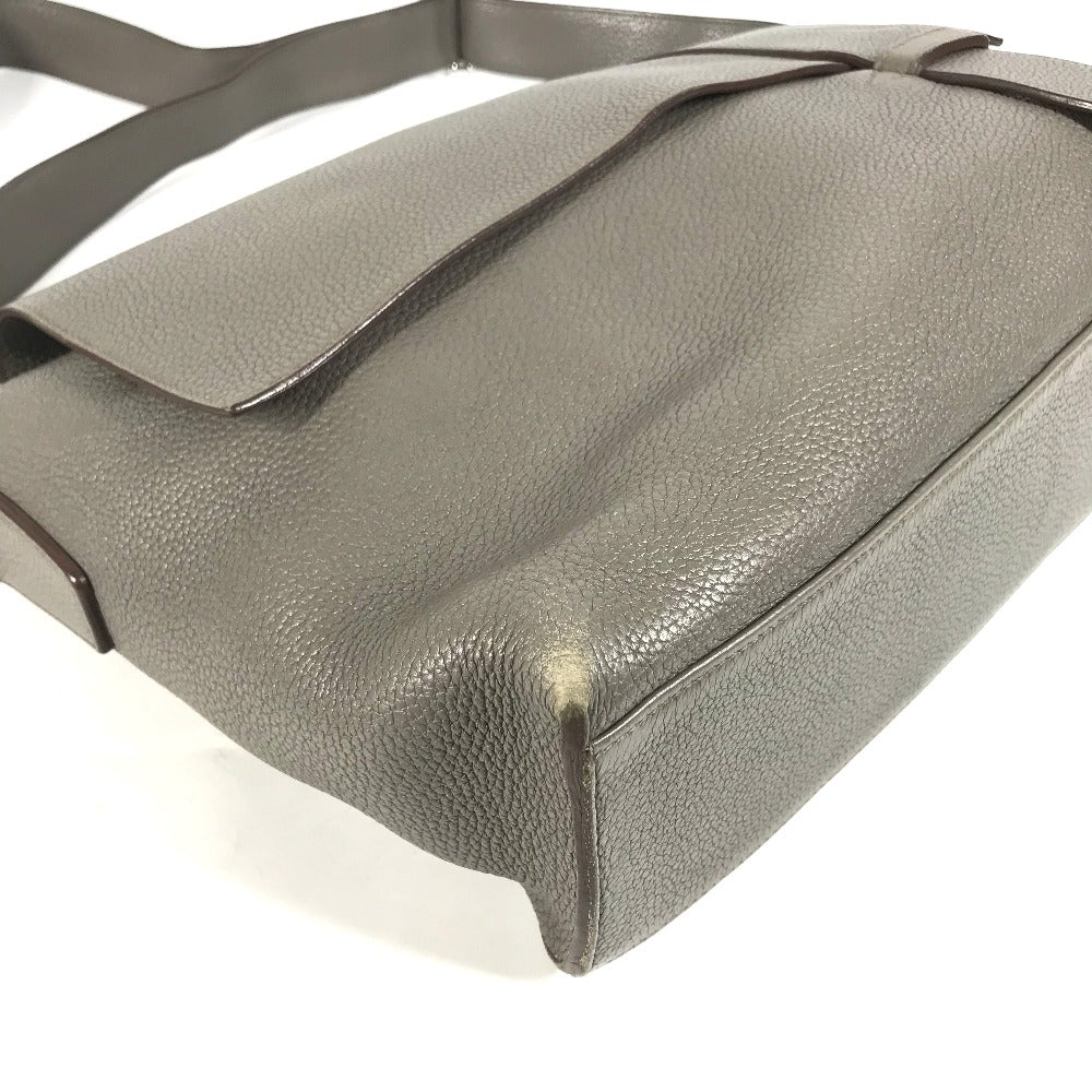 HERMES Shoulder Bag Taurillon Clemence gray Crossbody bag Sac Alfred 35 mens Used