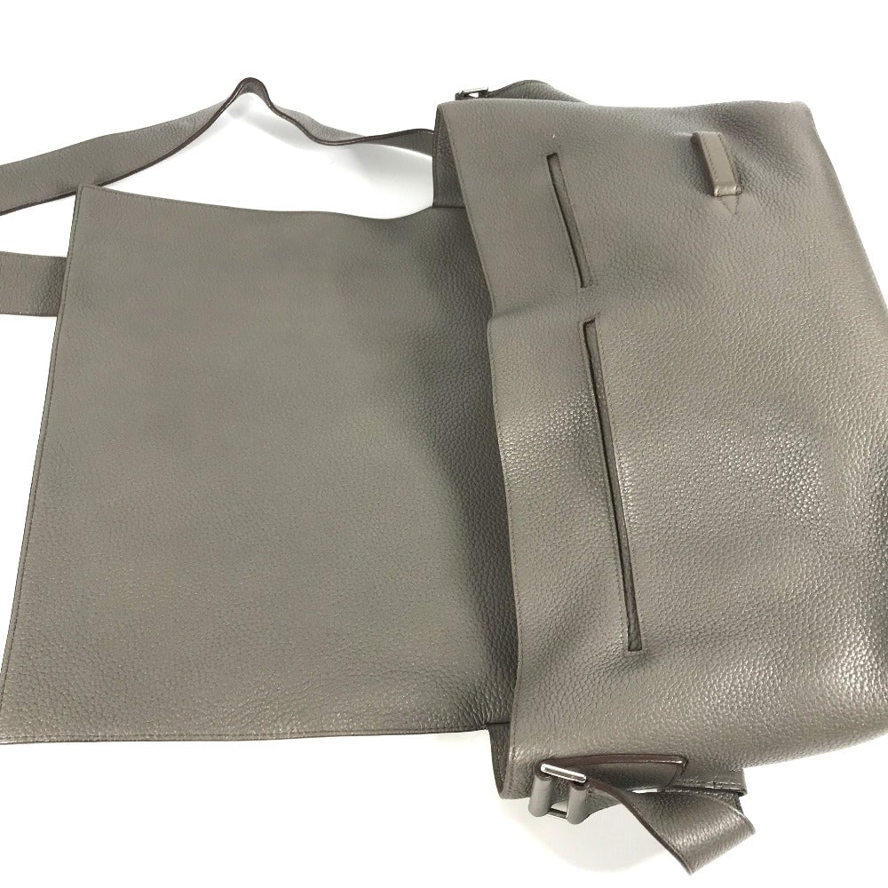 HERMES Shoulder Bag Taurillon Clemence gray Crossbody bag Sac Alfred 35 mens Used
