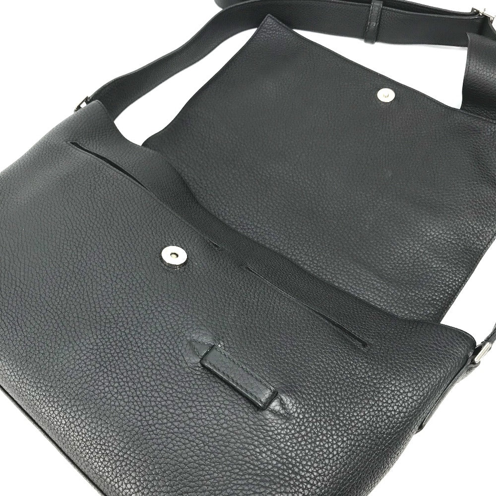 HERMES Shoulder Bag Taurillon Clemence black Crossbody bag Sac Alfred 35 mens Used