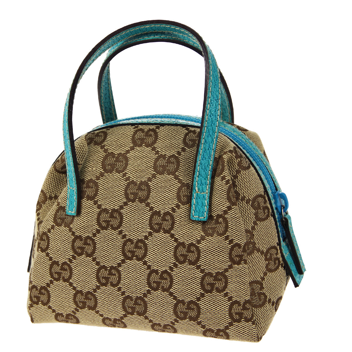 Gucci GG Handbag Blue Beige 57252