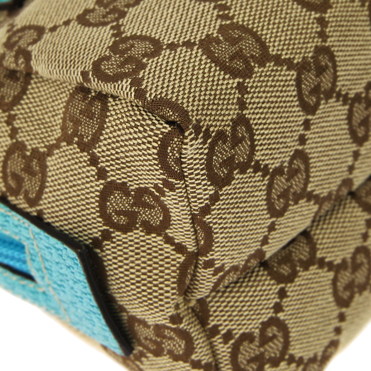 Gucci GG Handbag Blue Beige 57252