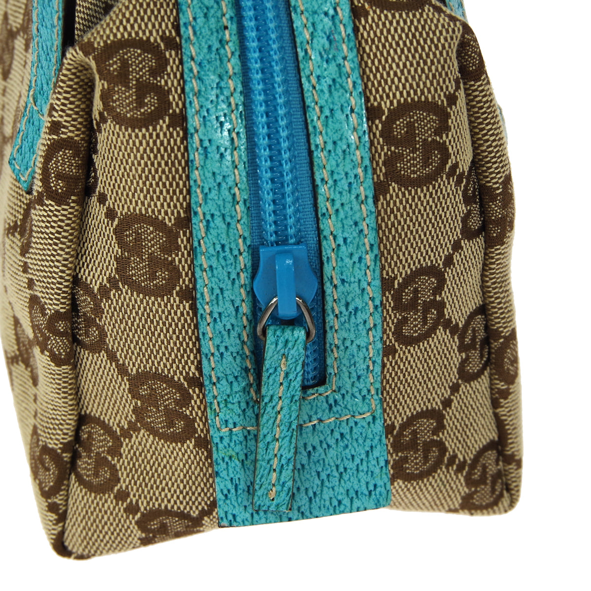 Gucci GG Handbag Blue Beige 57252